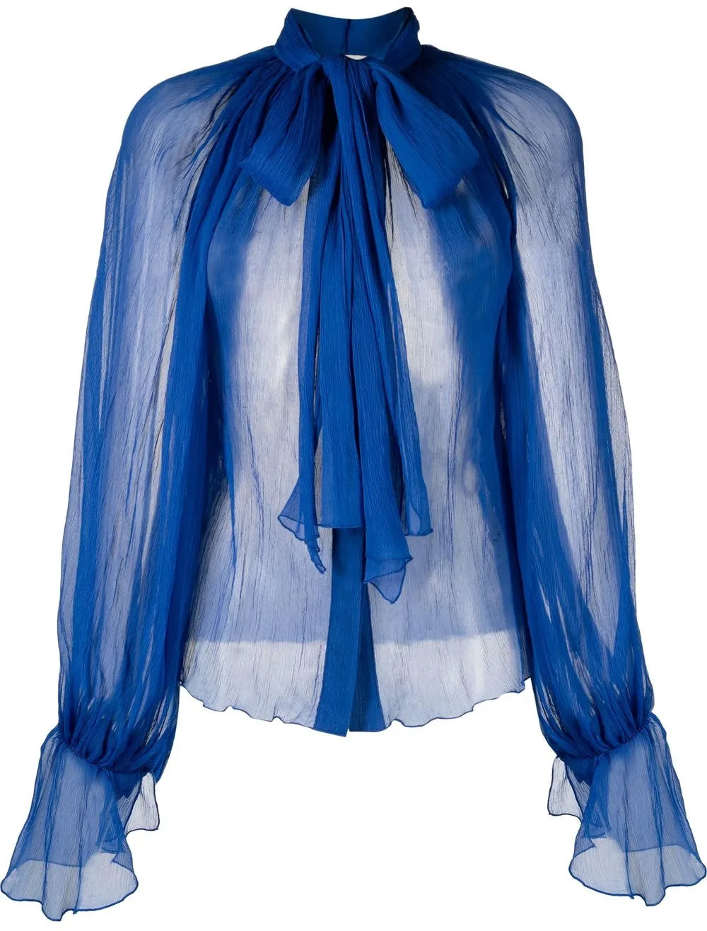 Atu Body Couture pussy-bow Silk Blouse - Farfetch | Farfetch Global