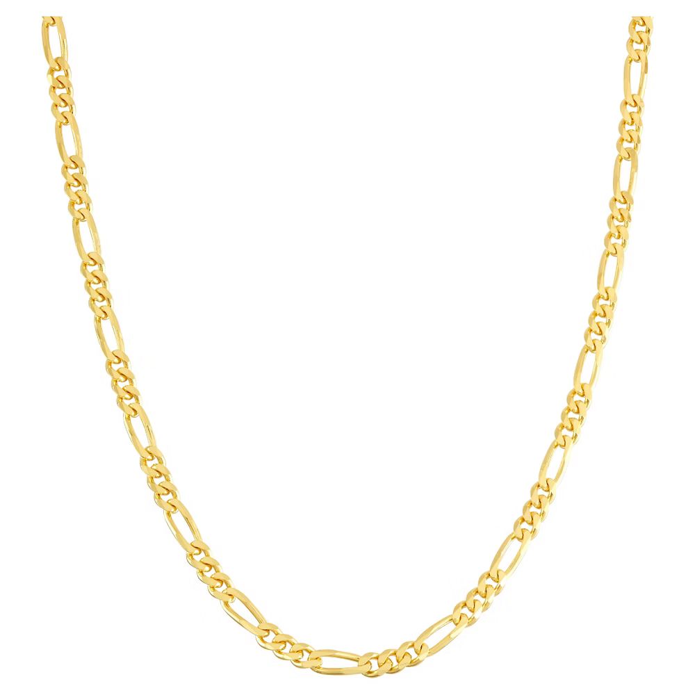 Tiara Gold Over Silver 24"" Figaro Chain Necklace | Target