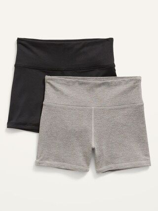2-Pack High-Waisted Go-Dry Biker Shorts for Girls | Old Navy (US)