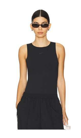 Nike Dri-FIT Tank Bodysuit in Black. - size S | Revolve Clothing (Global)