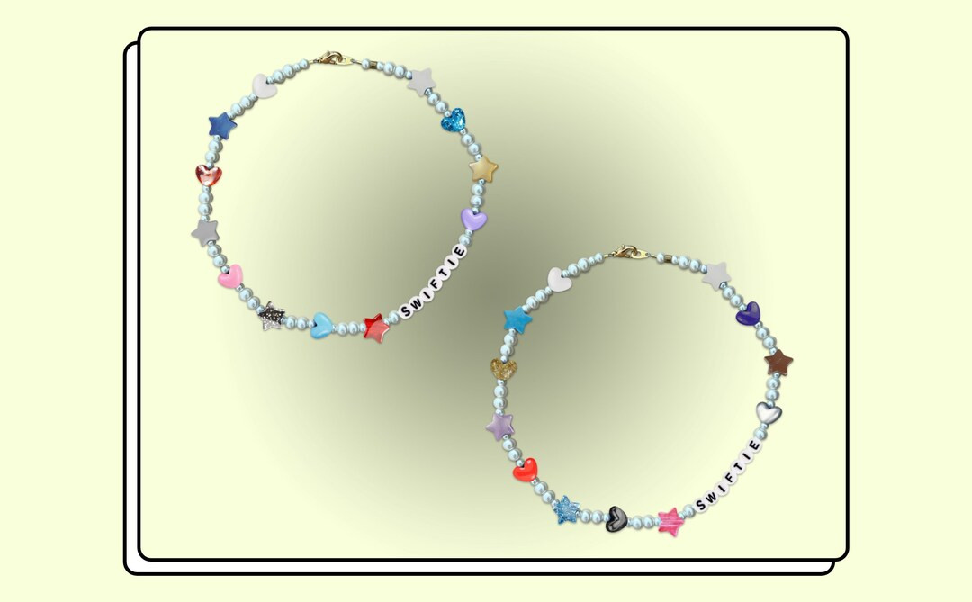 Heart Star & Pearl Beaded Necklace taylor's Version - Etsy | Etsy (US)