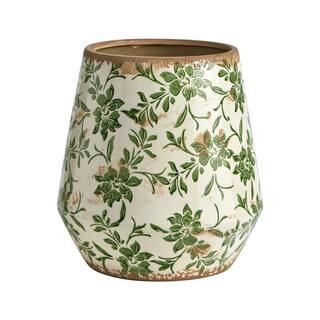 10" Tuscan Ceramic Green Scroll Planter By Nearly Natural | 11.5" x 11.5" x 12" | Michaels® | Michaels Stores