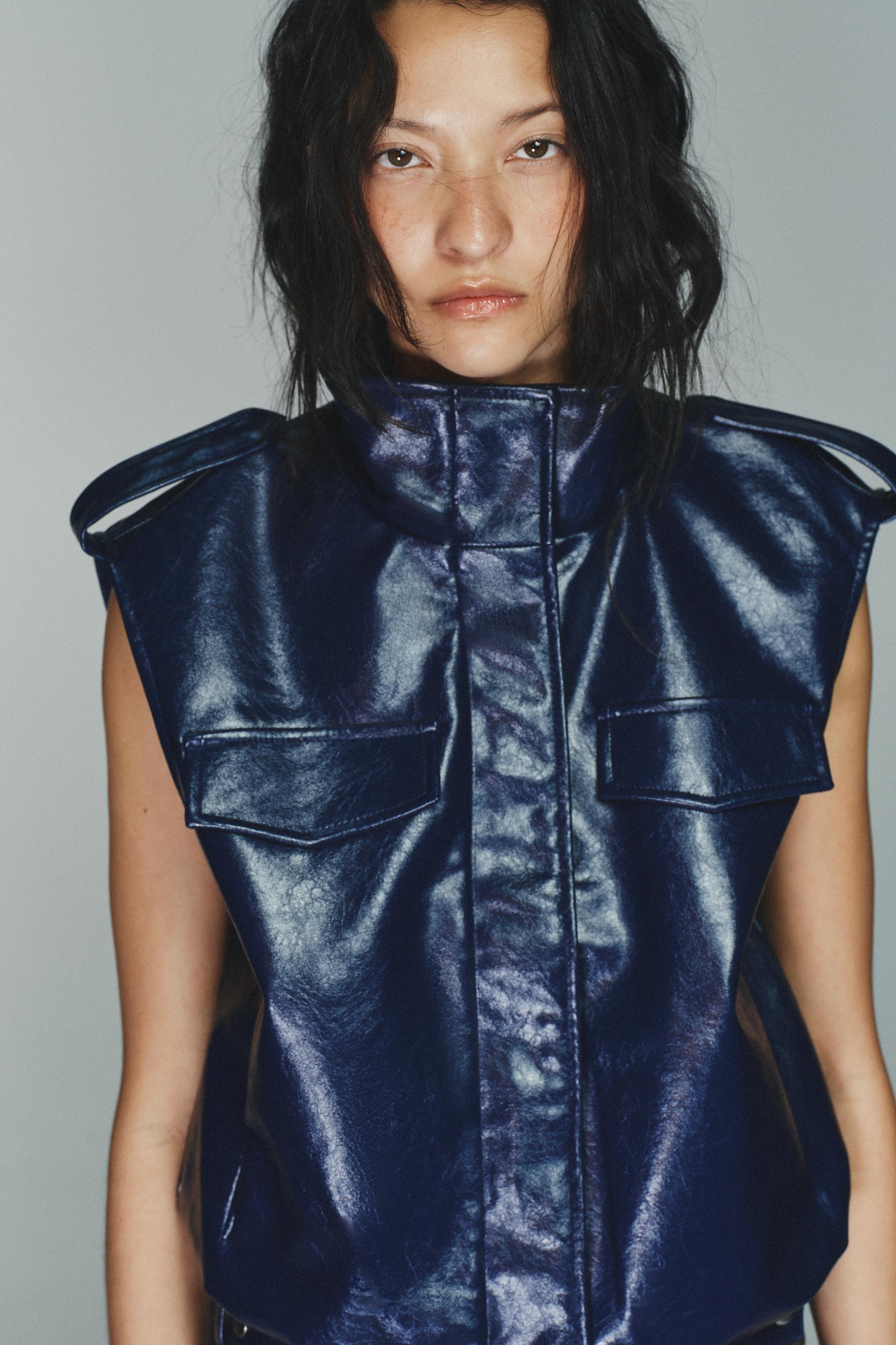 FAUX LEATHER VEST WITH LOOPS | Zara US