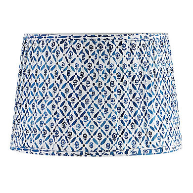 Macey Trellis Lamp Shade Empire Pleated Cotton 14 inch Lighting Accessory | Ballard Designs, Inc.