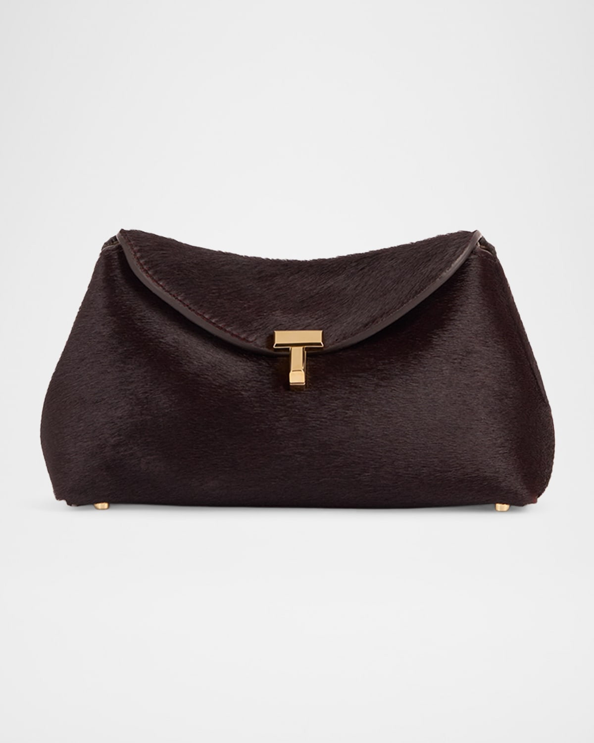 Mini T-Lock Calf Hair Clutch Bag | Neiman Marcus