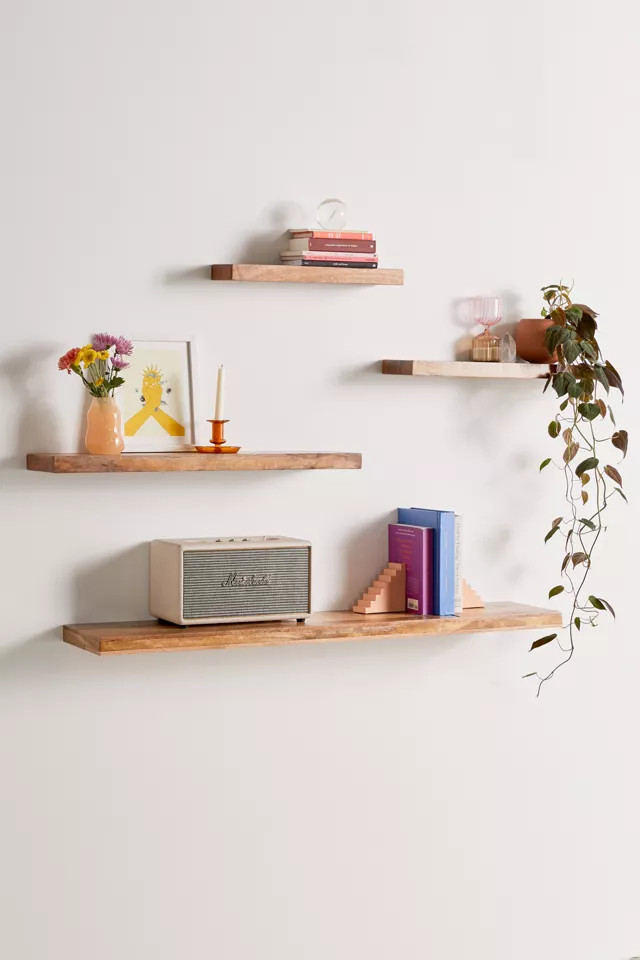 Floating Wall Shelf, Bathroom Decor, Wall Decor, Floating Shelves, Bath, Powder Room, Shelving | Urban Outfitters (US and RoW)