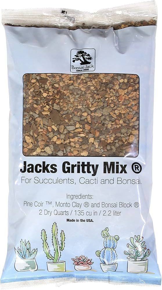 Bonsai Jack Succulent and Cactus Soil - Jacks Gritty Mix #111 - 2 Quarts – Fast Draining – Fi... | Amazon (US)