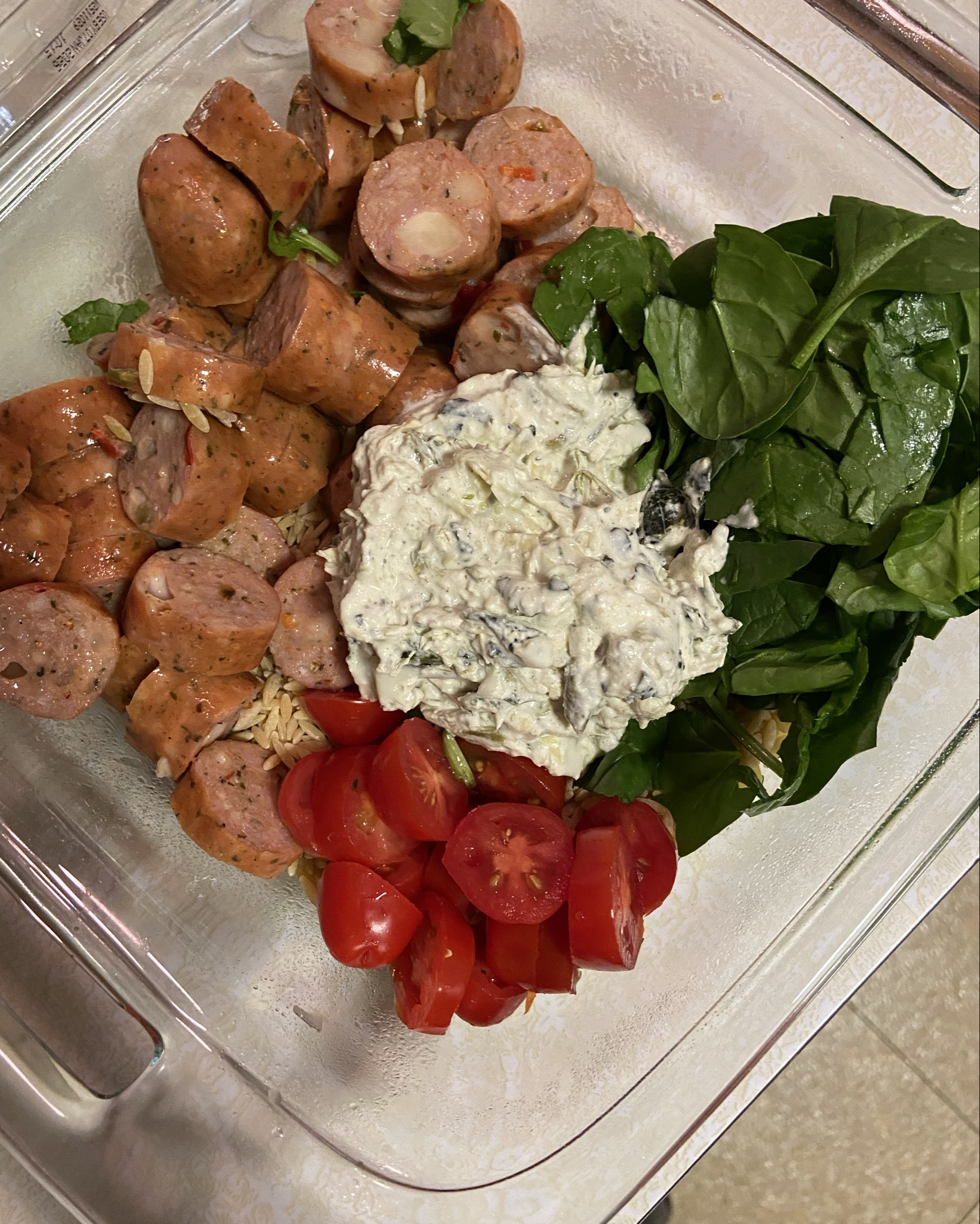 Spinach artichoke sausage orzo bake - this is a one-dish recipe that my entire family loves.  I found it on Instagram from @fridasofiaeats


#LTKFamily #recipe #onepanrecipe #familydinner #dinnerideas 

#LTKfoodie #LTKmomlife #LTKdayinmylife