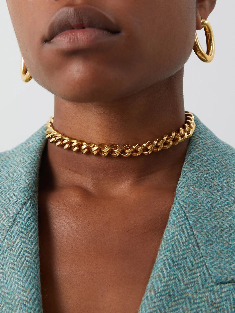 Curb-chain choker necklace | Saint Laurent | Matches (US)