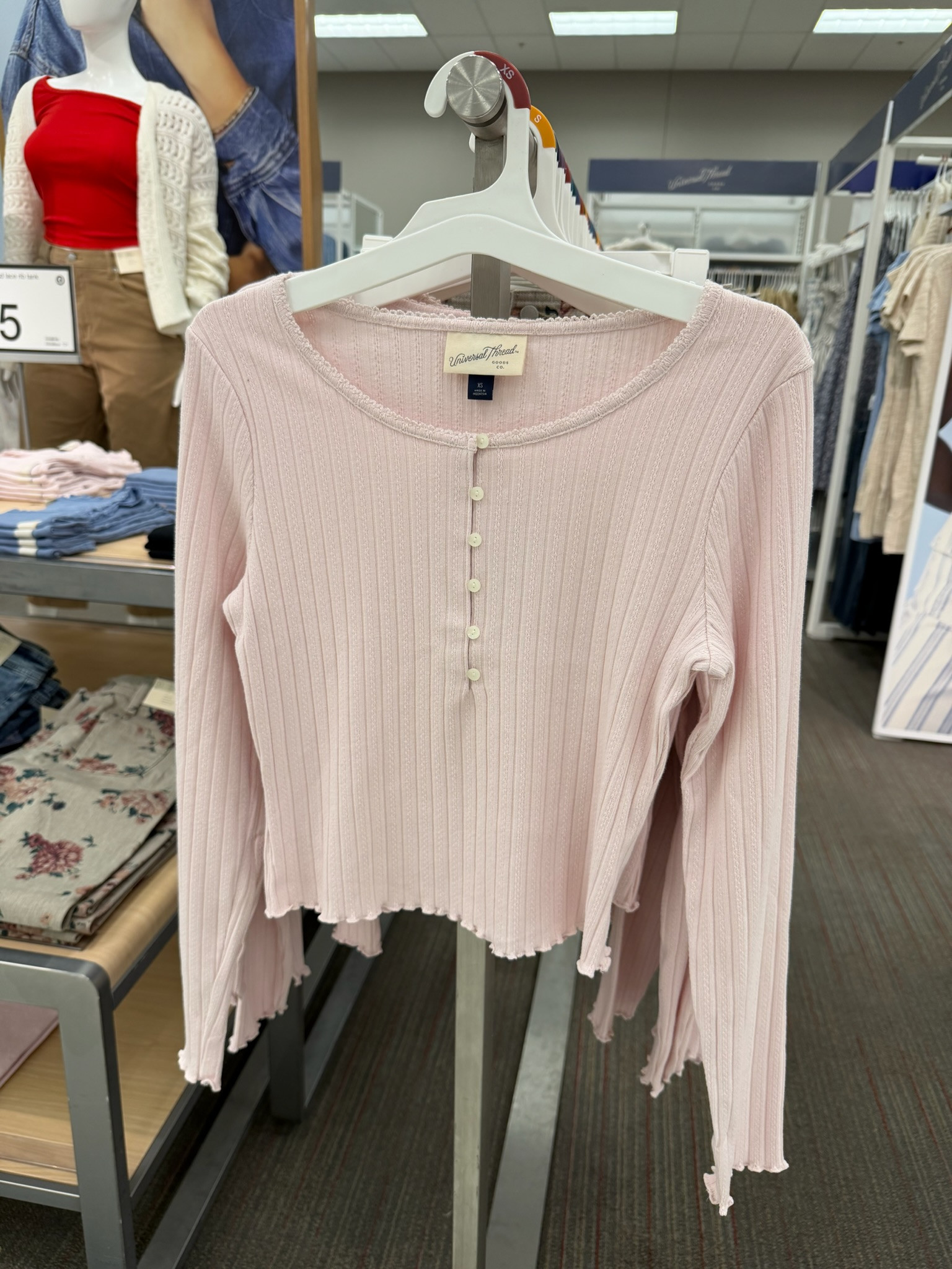 This Women’s Long Sleeve Pointelle Henley Shirt from Universal Thread is such an easy spring basic with the soft ribbed texture and subtle button detail, it’s perfect for layering under cardigans or styling with denim for casual work outfits or weekend plans. date night outfits, vacation outfits beach, work outfits, easter basket stuffers, spring outfits, resort wear 2026, business casual workwear, plus size fashion, rodeo outfit inspo, winter denim, target new arrivals, universal thread top, pointelle henley shirt, long sleeve spring tops, casual everyday basics, layering pieces 

 #LTKootd #LTKSeasonal #LTKWorkwear