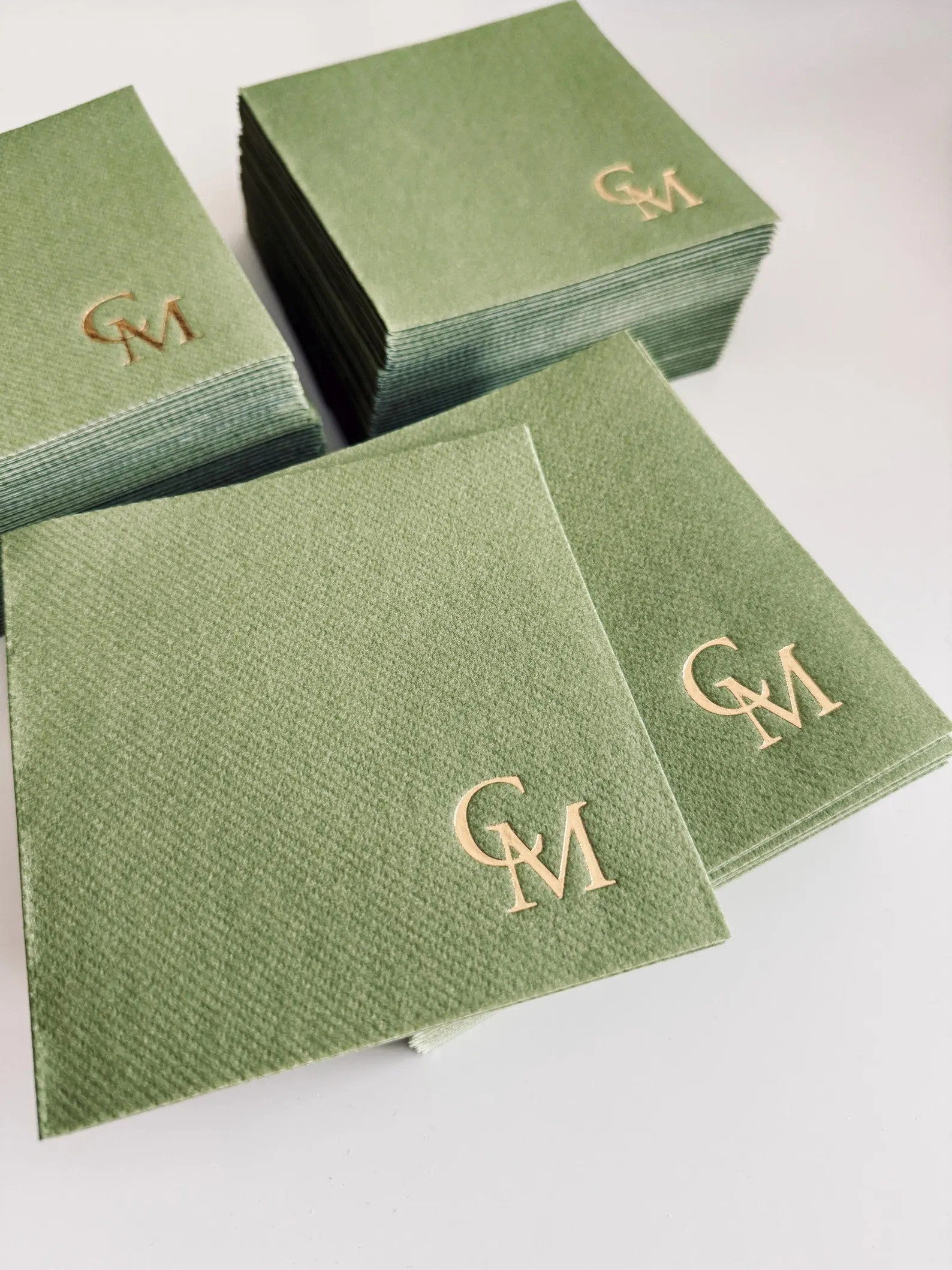 Personalized Cocktail Napkins Wedding, Soft Linen Like, Gold Foil Napkins, Airlaid Custom Wedding... | Etsy (US)