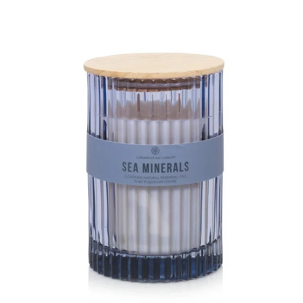 Chesapeake Bay Candle Minimalist Collection Sea Minerals - 12.7oz Large Ribbed Glass Jar Candle | Walmart (US)