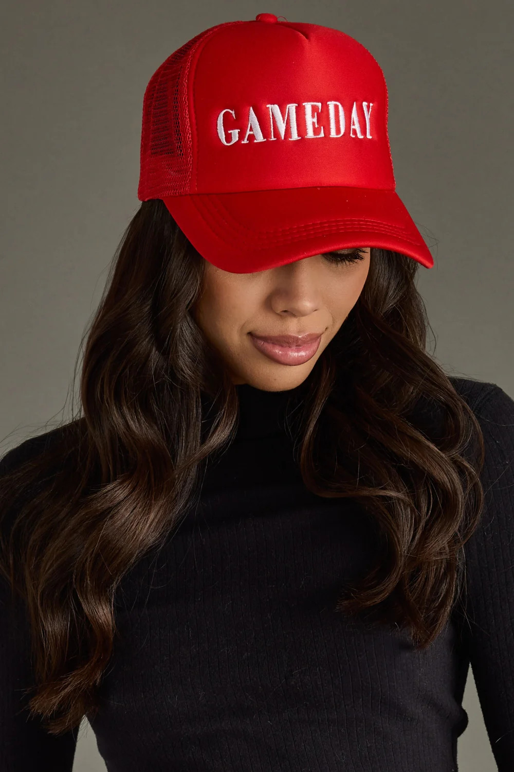 Game Day Trucker Hat - Red | Panache Accessories