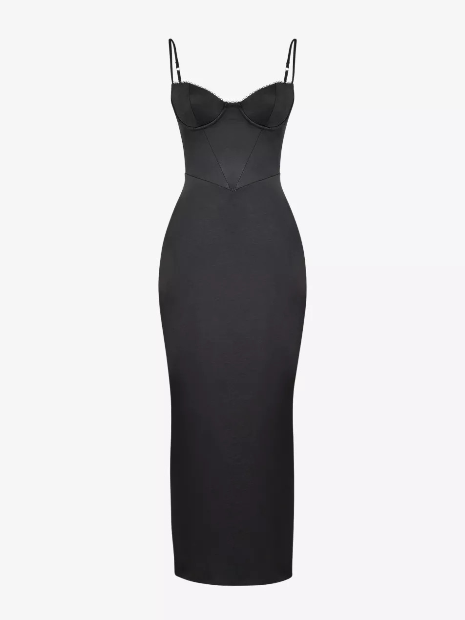 Stefania corset satin maxi dress | Selfridges