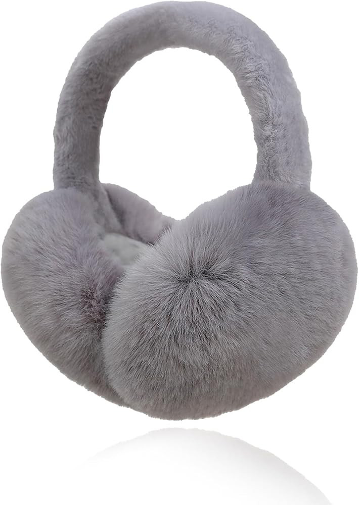 Ear Muffs for Winter Women Men, Faux Fur Earmuffs, Fluffy Ear Warmers, Foldable Ear Warmer Earmuf... | Amazon (US)