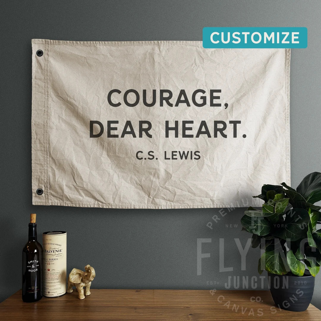 Custom Hand Painted Cotton Canvas Flag - Vintage Look | Wall Tapestry | Home Decor | Quotes | Fam... | Etsy (US)