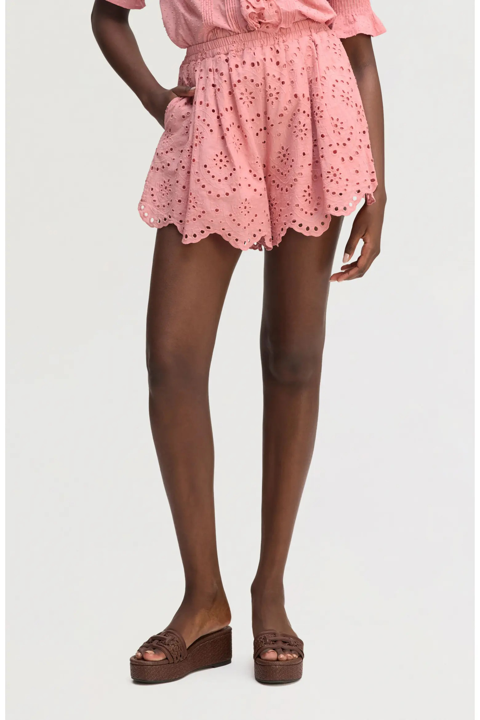 Eyelet Cotton Shorts (Women) | Nordstrom | Nordstrom