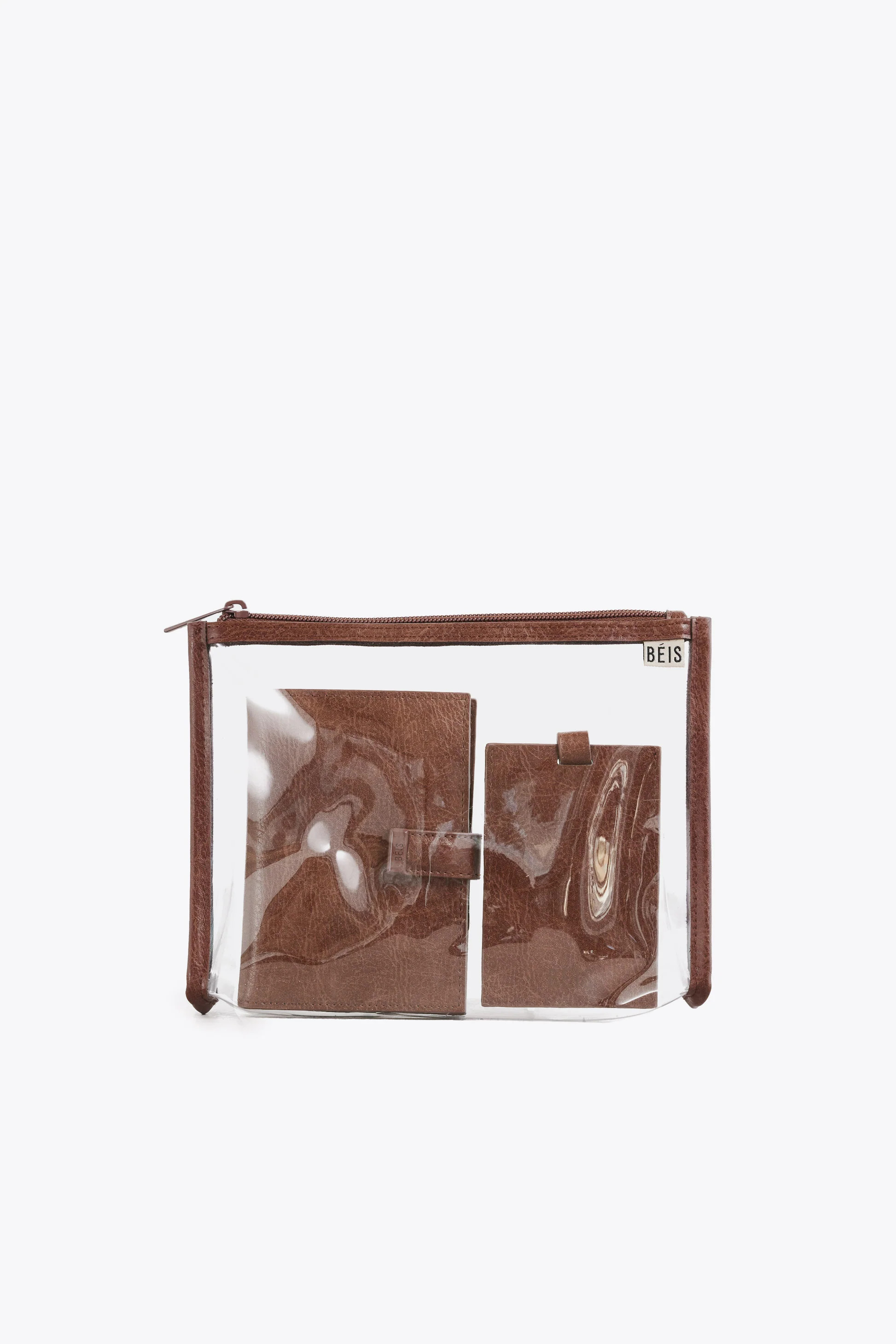 The Passport & Luggage Tag Set in Maple | BÉIS Travel