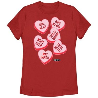 Women's Clueless Candy Hearts T-Shirt | Target