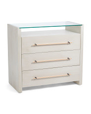 40x35 3 Drawer Cabinet With Glass Top | TJ Maxx
