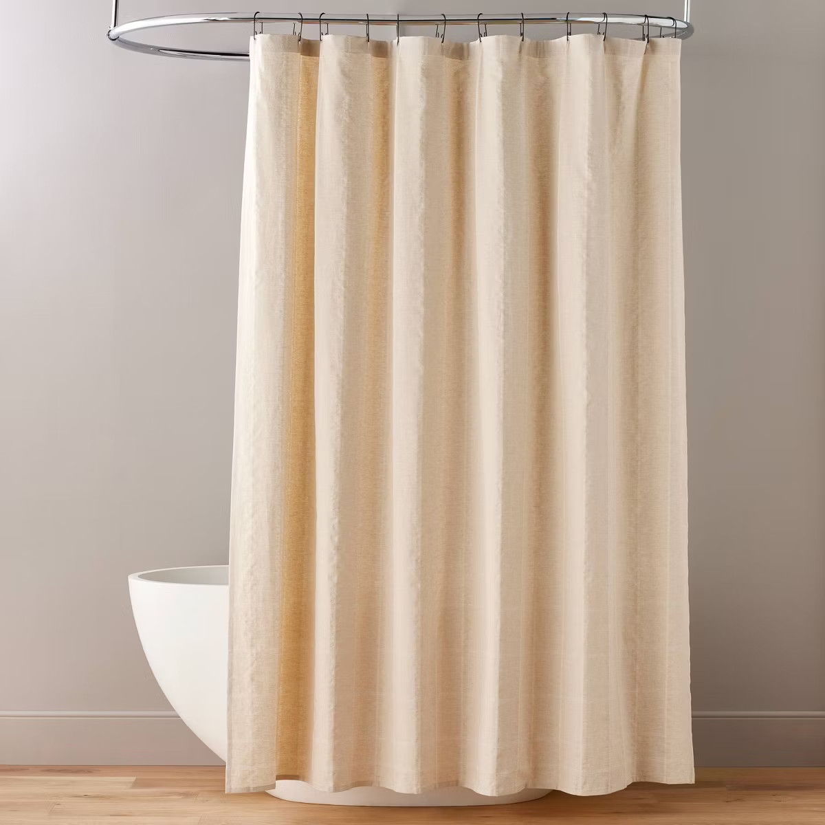 Textured Windowpane Shower Curtain Beige: Cotton Blend, Dobby Weave - Hearth & Hand™ with Magno... | Target