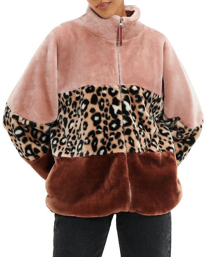 Elaina Colorblock Faux Fur Jacket | Bloomingdale's (US)