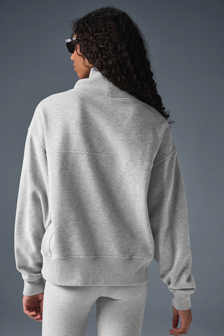 Hazy Mock Neck Pullover - Athletic Heather Grey | Alo Yoga (US)