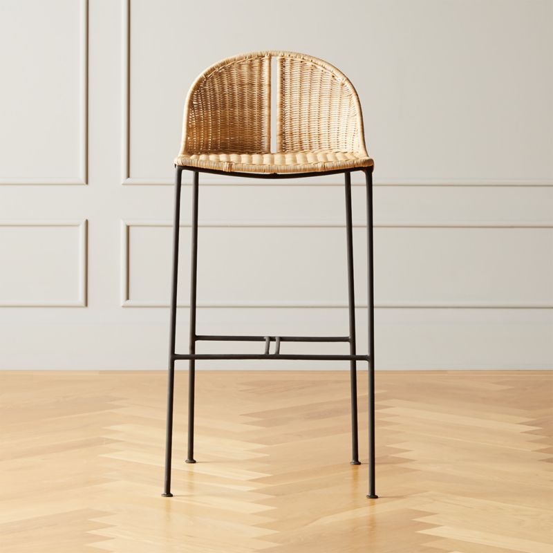 Cesta Rattan Bar Stool + Reviews | CB2 | CB2