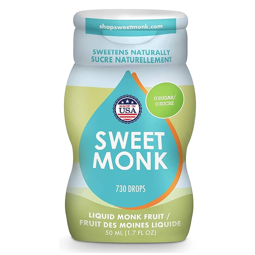 SweetMonk - 100% Pure Original Monk Fruit Sweetener Liquid Sugar Substitute - 1.7oz | No Water Ad... | Amazon (US)
