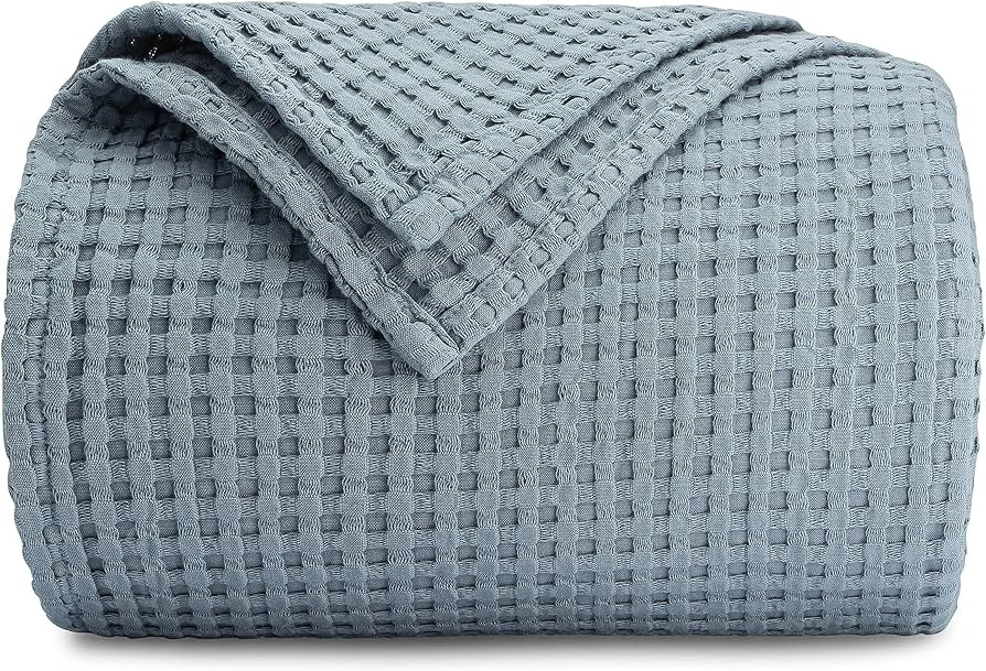 Comfy Cubs Waffle Blanket Twin, 90" x 66" - 100% Cotton Lightweight Breathable Bed Blanket - Soft... | Amazon (US)