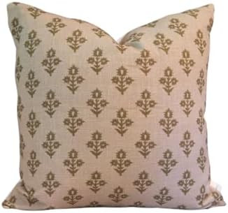 Decorative Linen Accent Throw Pillow Cover (Neutral Collection) Transitional Farmhouse Floral Bot... | Amazon (US)