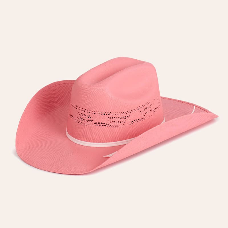 Twister Youth Pink Cattleman Bangora Straw Hat | Cavender's