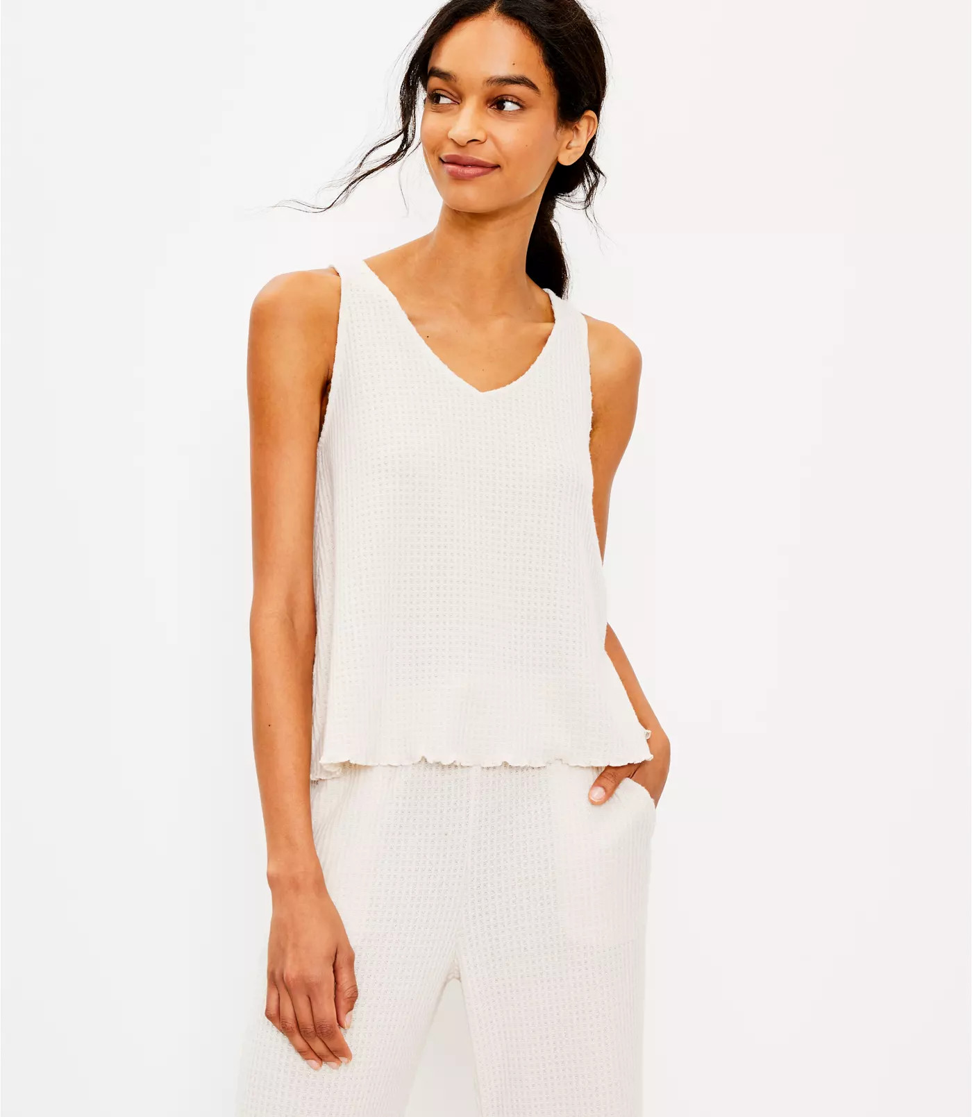 Waffle Pajama Tank Top | LOFT | LOFT