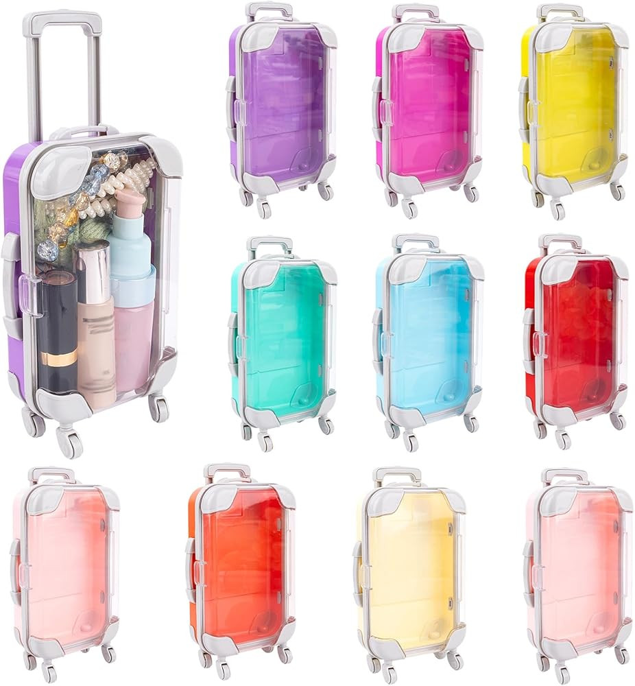 Framendino, 10 Pack Storage Box Luggage Packaging Candy Suitcase Mini Trolley Empty Case Tools (9... | Amazon (US)
