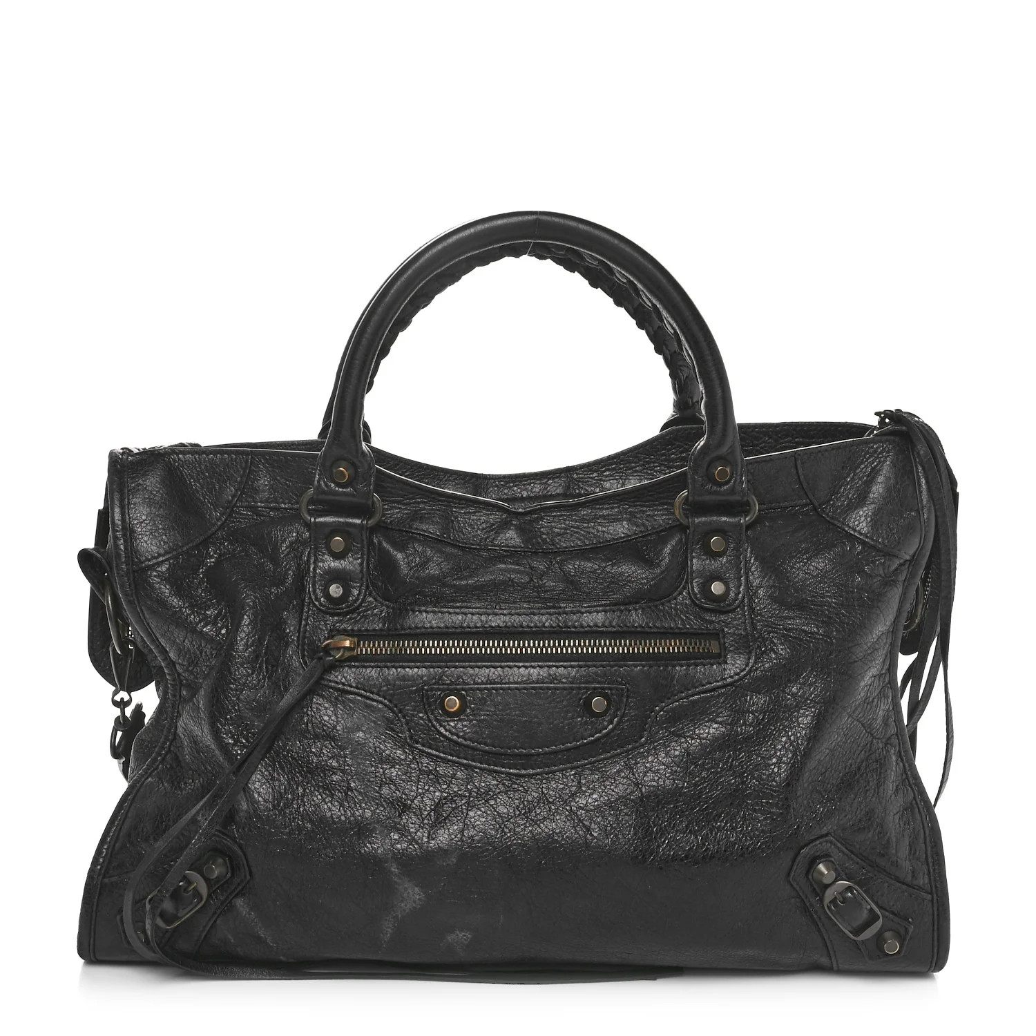 Agneau Classic Hardware City Black | FASHIONPHILE (US)