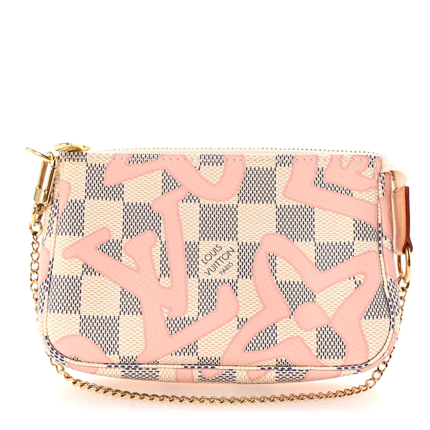 Damier Azur Tahitienne Mini Pochette Accessories | FASHIONPHILE (US)