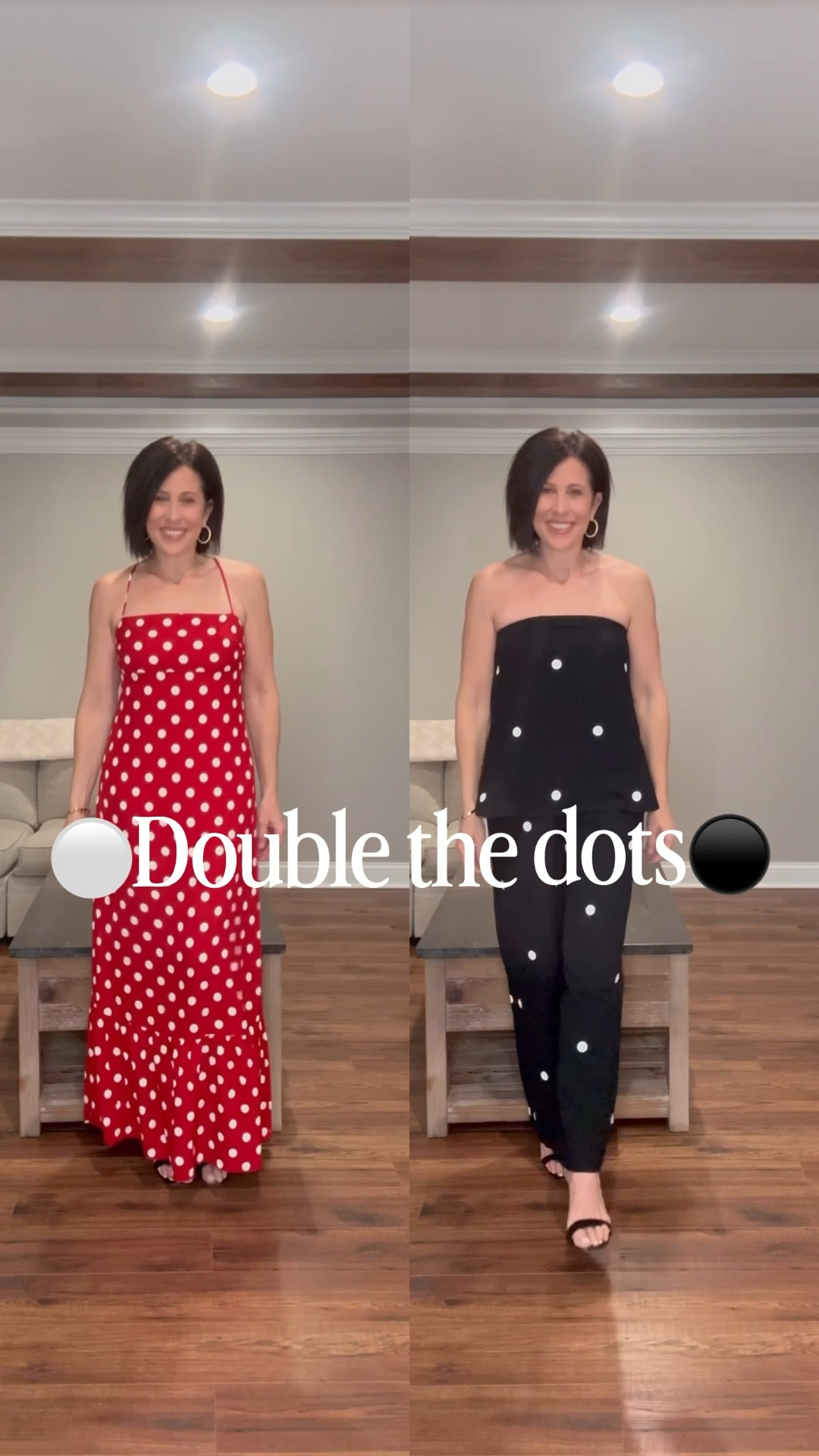 Spotted the perfect trend... and I couldn’t just choose one. ⚪️Which side are you on? 👈or👉 Same print, different vibes. ✨ From brunch to dinner date.

#LTKootd #LTKU #LTKSaleAlert
