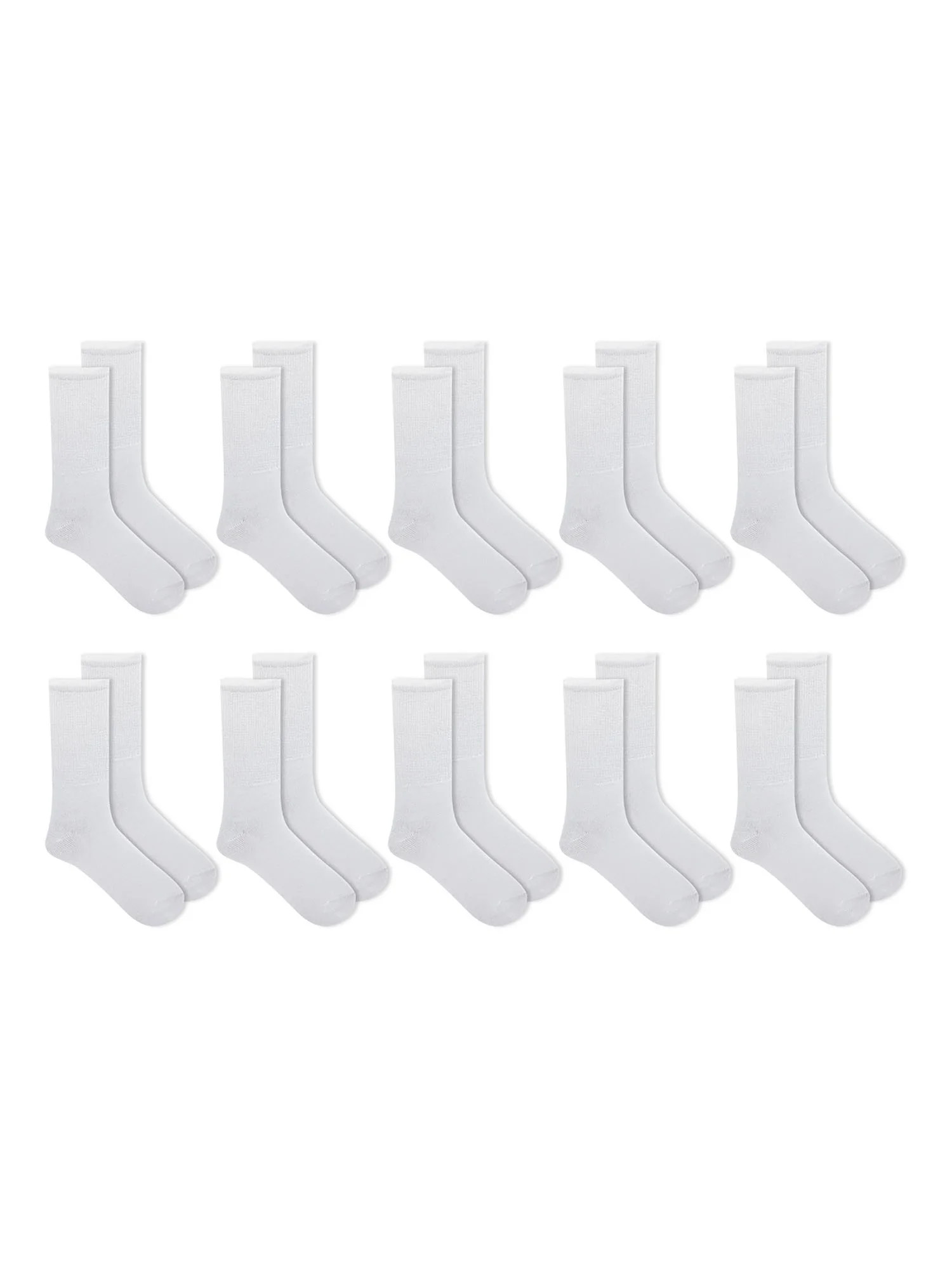 Athletic Works Women's Cushioned Crew Socks 10 Pack - Walmart.com | Walmart (US)