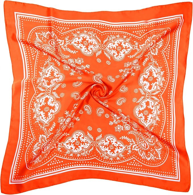Satin Head Scarf - 27.5 Inches Silk Bandana Hair Wrap Square Scarf for Women & Girls | Amazon (US)