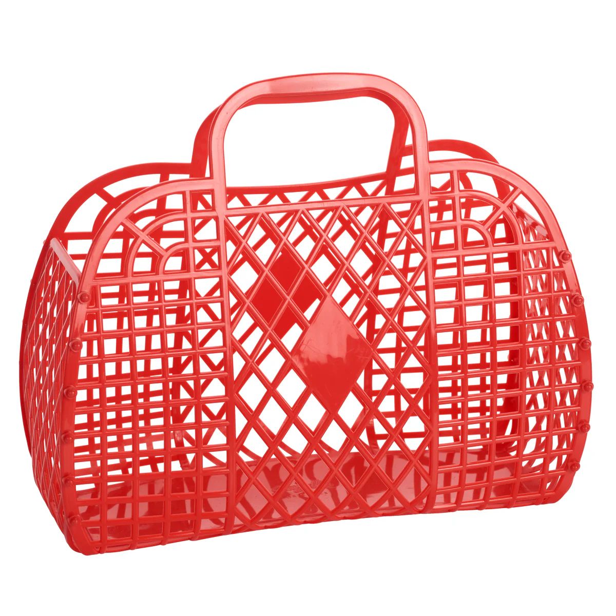 Large Retro Basket - Red | Ellie and Piper