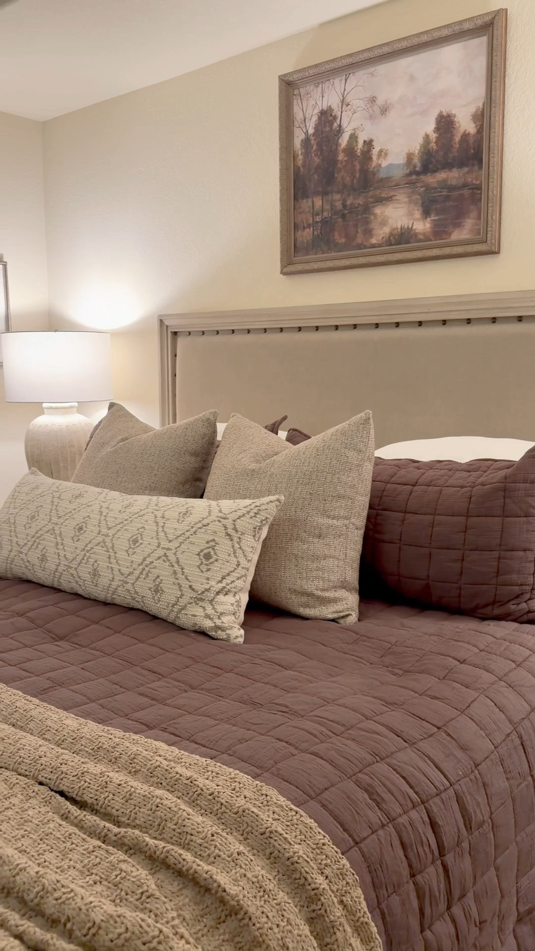 Fall bedding with warm tones.

#LTKmorningroutine #LTKHome #LTKSaleAlert