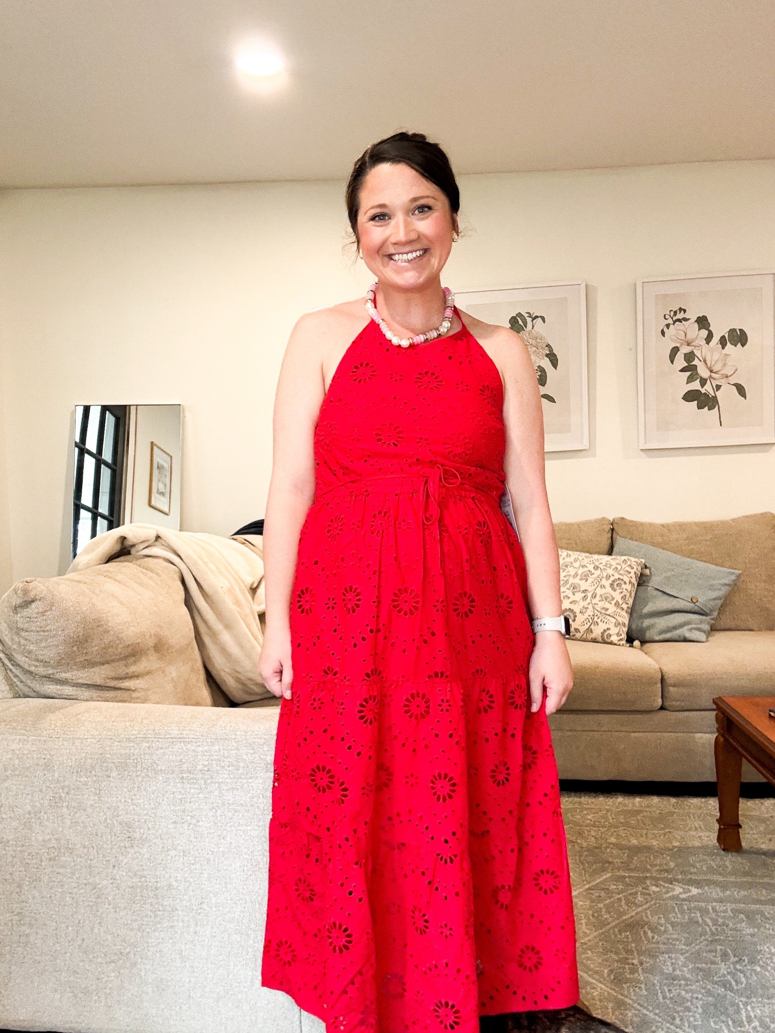 Eyelet dress. Halter dress. Walmart style. Summer outfit 
