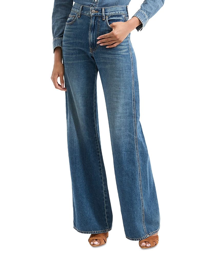 Veronica Beard Kasey Mid Rise Wide Leg Jeans in City Stroll | Bloomingdale's (US)