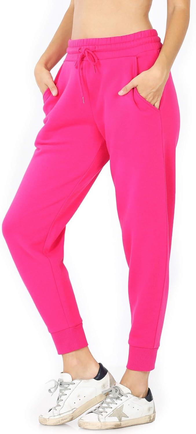 Zenana Women's Relax Fit Cropped Fleece Jogger Lounge Sweatpants Running Pants | Amazon (US)