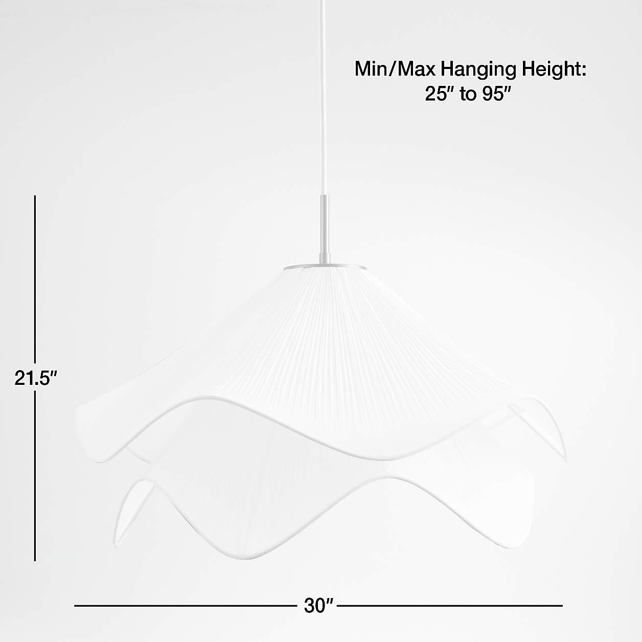 Lia Pendant Light with Shade 30" + Reviews | Crate & Barrel | Crate & Barrel