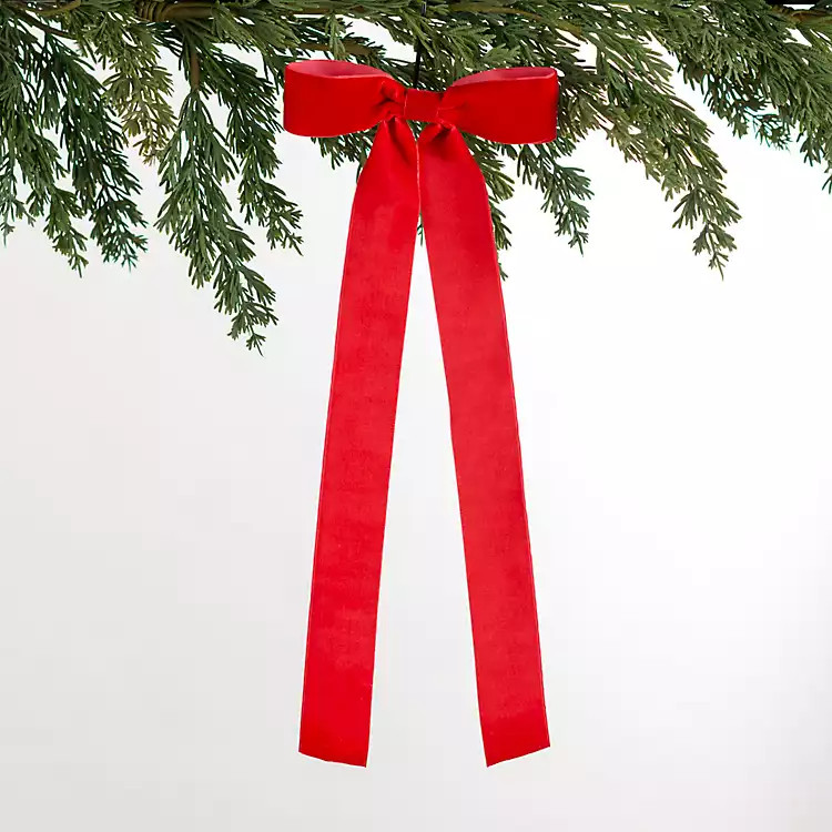 Red Ribbon Bow Ornaments, Set of 4 | Kirklands Home | Kirklands