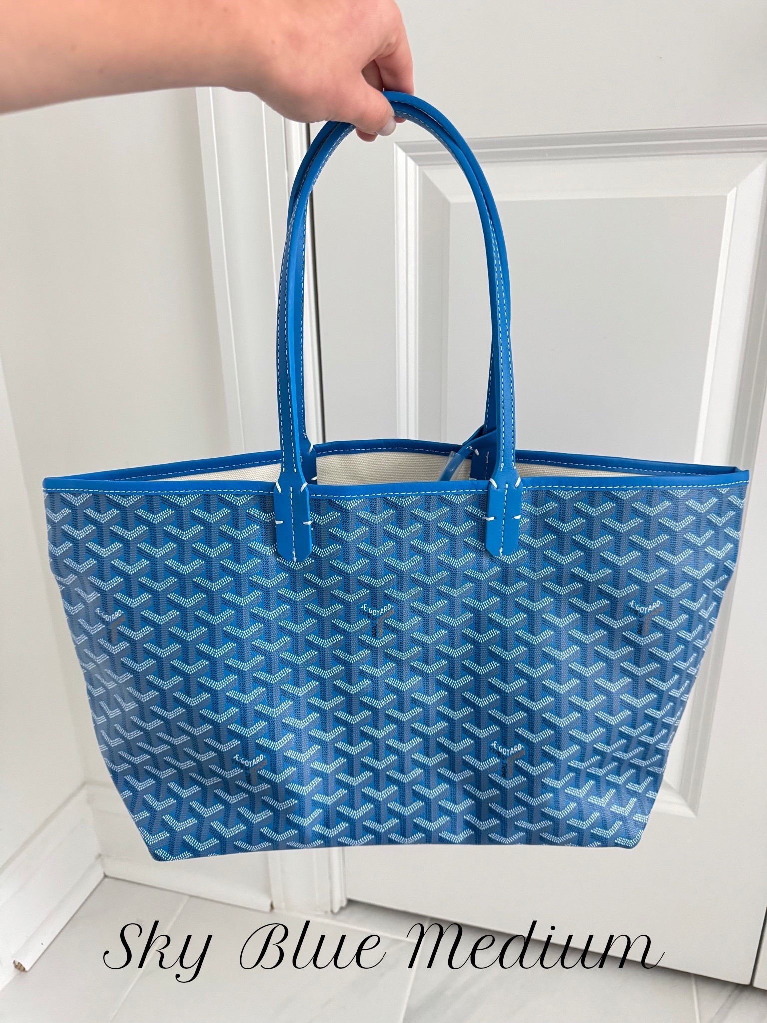 Goyard bag dupes💗 I have size medium! I have green + black brown + black + Sky Blue! Amazing quality!! Comes with the wristlet wallet inside too! This listing gets taken down quickly FYI so act fast! 

Goyard tote, tote bag, under $100, designer dupe, look for less, handbags 

#LTKItBag #LTKSummerEdit #LTKFindsUnder100