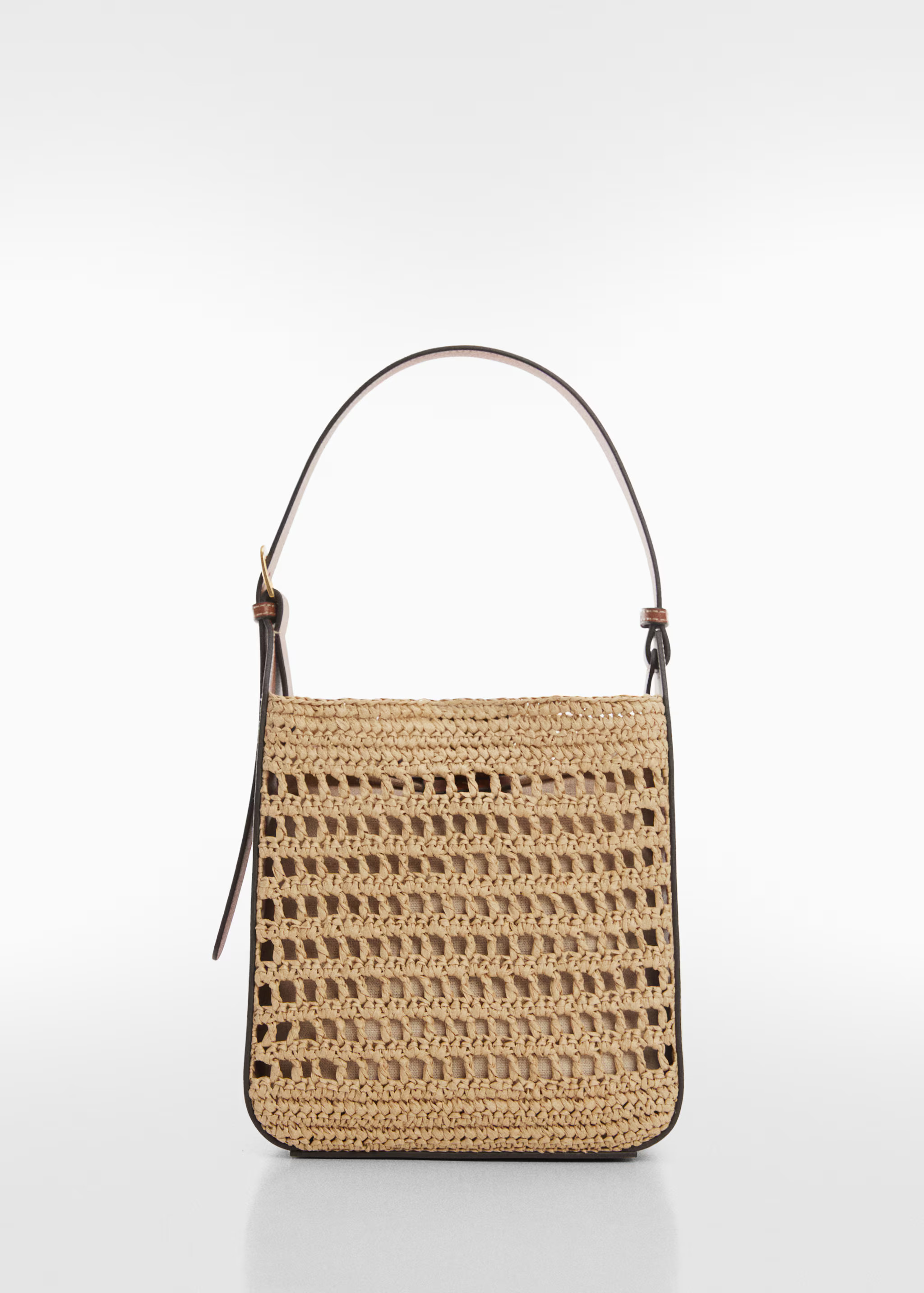 Natural fibre sack bag | MANGO (US)