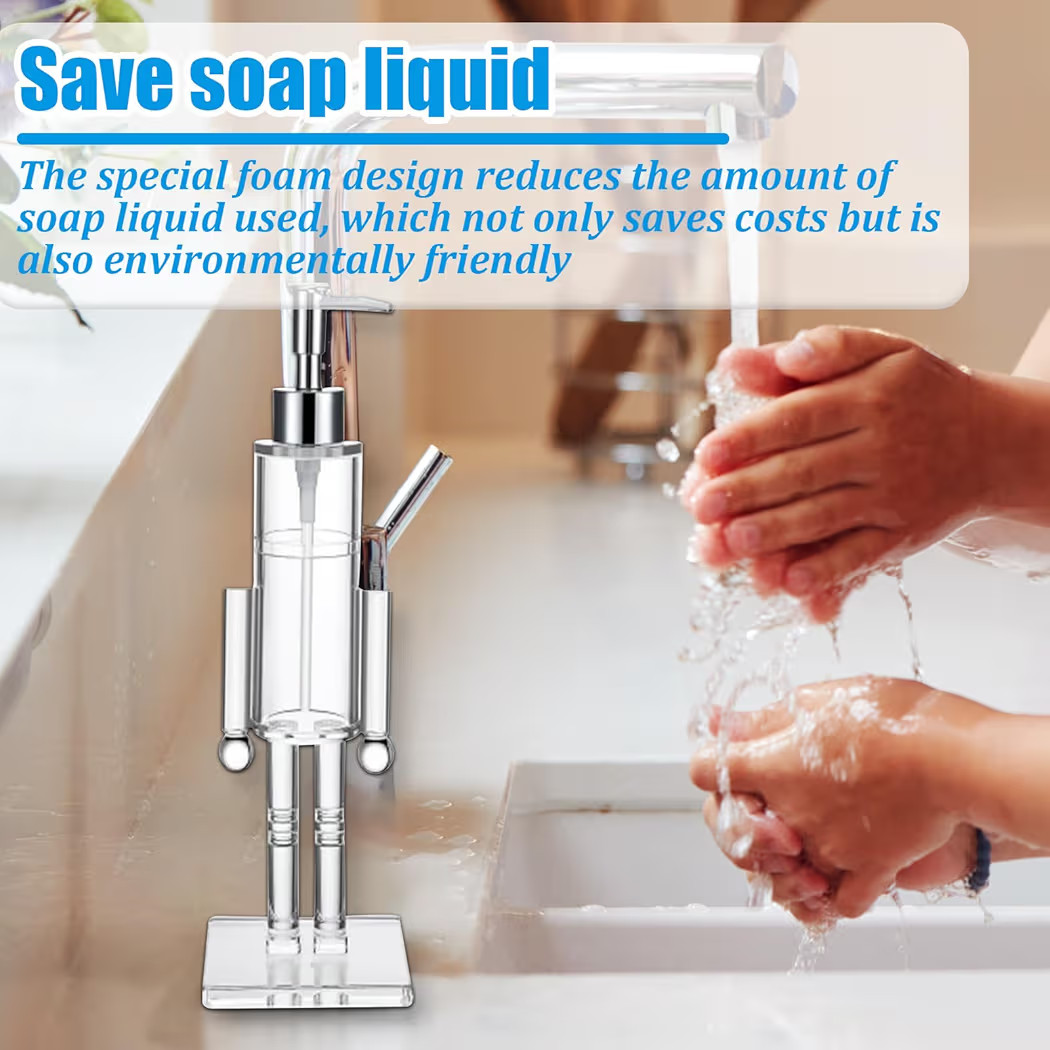 Nutcracker Soap Dispenser, Clear Acrylic Nutcracker Soap Dispenser, Decorative Soapdispenser, Ref... | Amazon (US)