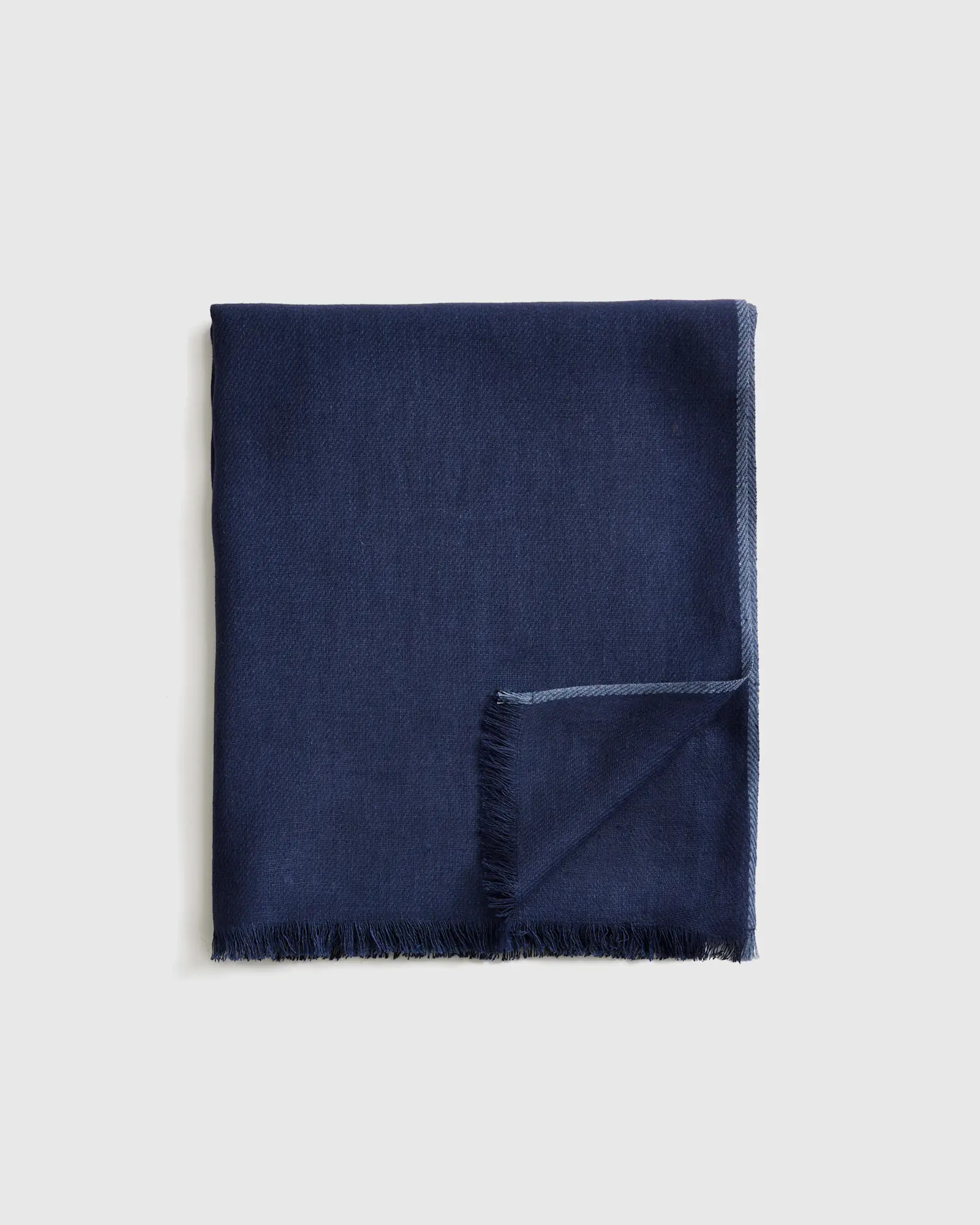 Lightweight European Linen Throw in Navy | Quince
